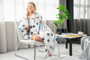 Плед Ardesto Flannel, 160х200см, 100% полиэстер, бульдоги