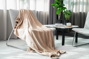 Плед Ardesto Flannel, 160х200см, 100% полиэстер, бежевый
