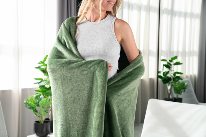 Ardesto Flannel blanket, 160x200cm, 100% polyester, green