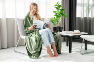 Ardesto Flannel blanket, 160x200cm, 100% polyester, green