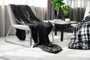 Плед Ardesto Flannel, 160х200см, 100% полиэстер, темно-серый