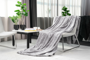 Плед Ardesto Embossed, 200х220см, 100% полиэстер, серый