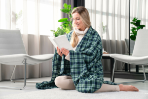 Плед Ardesto Fleece, 160х200см, 100% полиэстер, клетка, зеленый