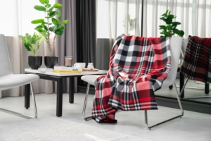 Плед Ardesto Fleece, 130×160см, 100% полиэстер, клетка, красно-черный