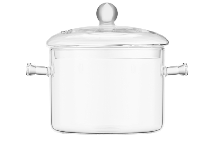 Кастрюля с крышкой Ardesto Black Mars, 2л, боросиликатное стекло
