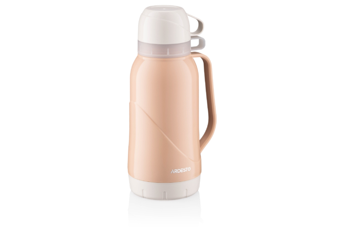 Термос Ardesto Gemini Gourmet, 1800мл, пластик, боросилікатне скло, рожевий світлий
