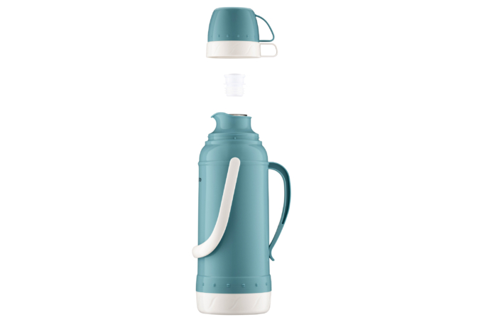 Ardesto Vacuum flask Gemini Gourmet, 2000ml, plastic, borosilicate glass, blue