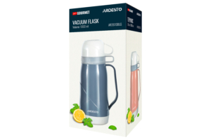 Термос Ardesto Gemini Gourmet, 1000мл, пластик, боросиликатное стекло, синий