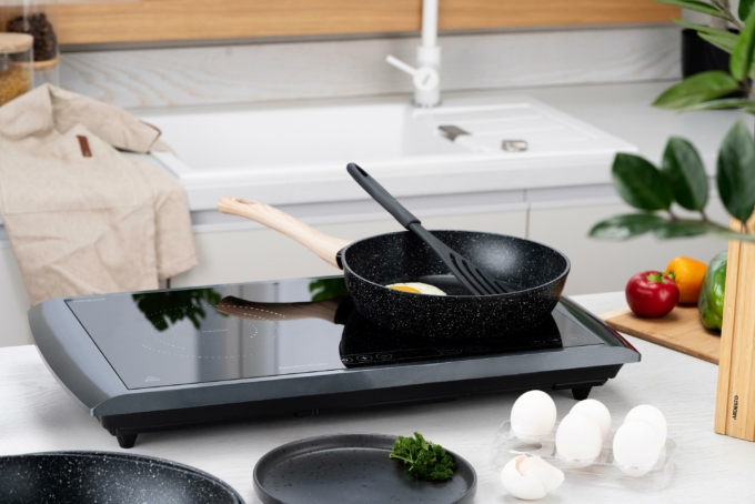 Ardesto Deep Fry pan Midori 24cm, aluminium, black