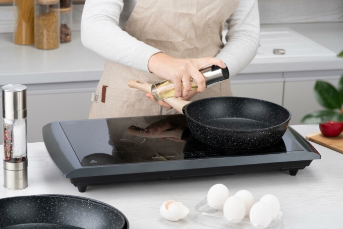 Ardesto Deep Fry pan Midori 24cm, aluminium, black