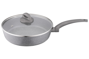 Ardesto Deep Fry pan with lid Gemini Gourmet Apulia, 26cm, aluminium, gray