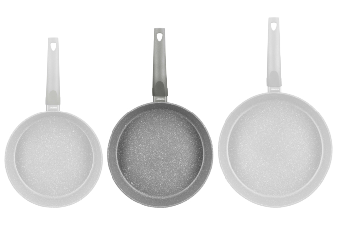 Ardesto Deep Fry pan with lid Gemini Gourmet Apulia, 26cm, aluminium, gray