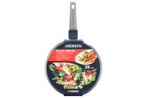 Ardesto Deep Fry pan with lid Gemini Gourmet Apulia, 26cm, aluminium, gray