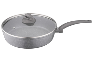 Сковорода глубокая с крышкой Ardesto Gemini Gourmet Apulia, 28см, алюминий, серый