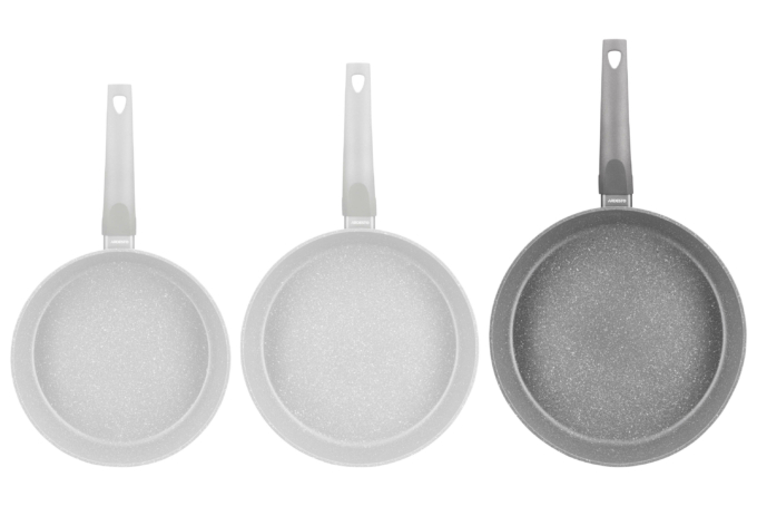 Сковорода глубокая с крышкой Ardesto Gemini Gourmet Apulia, 28см, алюминий, серый