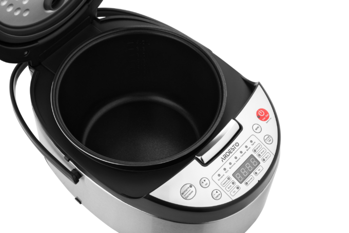 Мультиварка Ardesto, 860Вт, чаша-5л, электронное управл., книга рецептов, металл/пластик, серо-черный