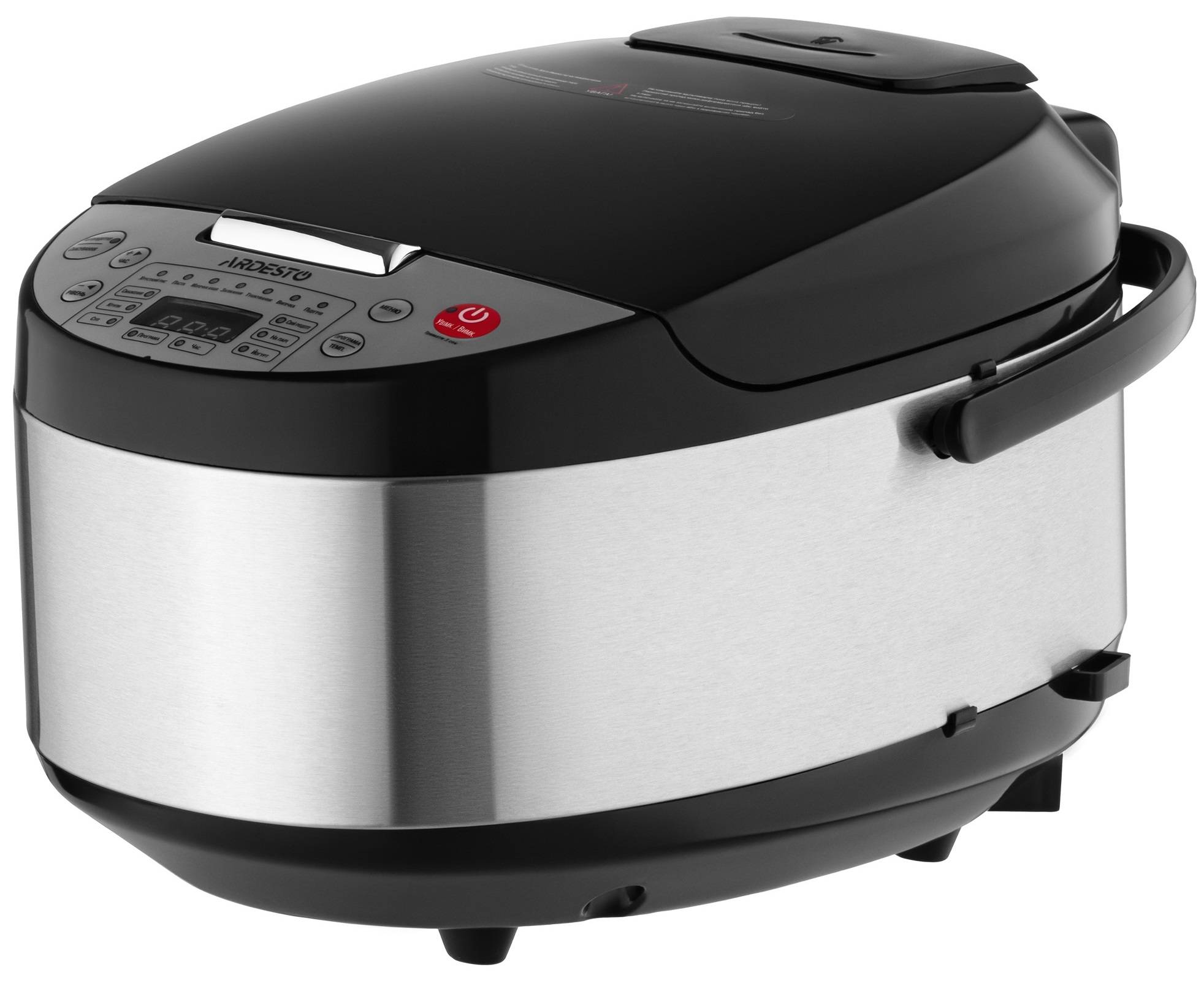 Ardesto multicooker, 860W, bowl-5l, electronic control, recipes book, iron/plastic, silver-black