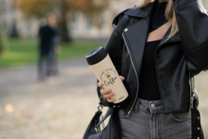 Термочашка Ardesto Coffee Time, 450мл, нержавеющая сталь, бежевый