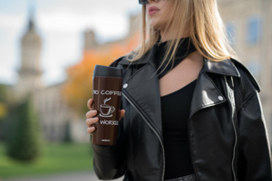 Термочашка Ardesto Coffee Time, 450мл, нержавеющая сталь, коричневый