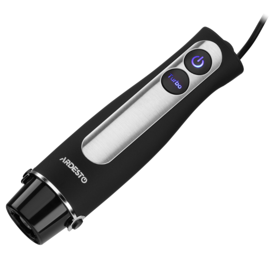 Блендер Ardesto погружной 800Вт, 3в1, чаша-600мл, чопер-500мл, черно-серебристый