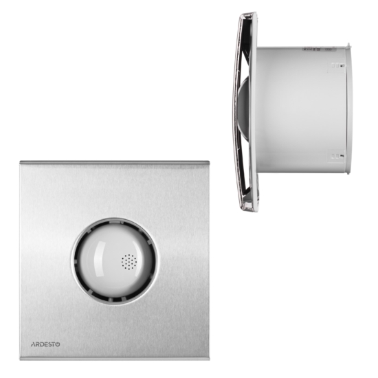 Bathroom Exhaust Fan Ardesto 15 W, 70 m3/h, 2400 rpm, 30 dB, silver