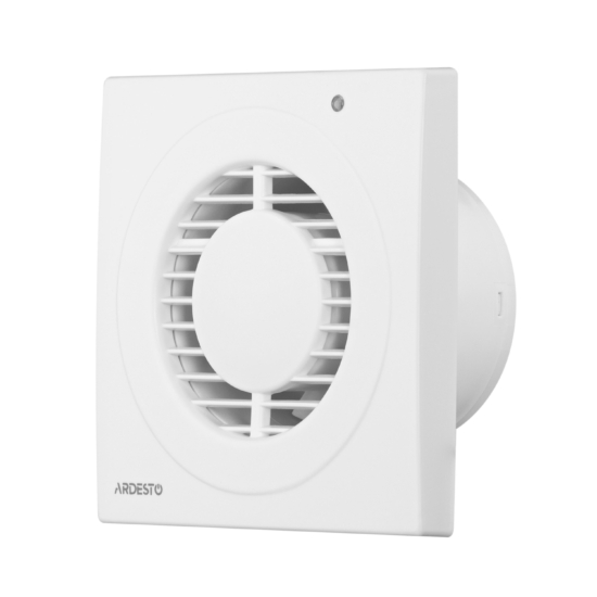 Bathroom Exhaust Fan Ardesto 15 W, 80 m3/h, 2400 rpm, 33 dB, white
