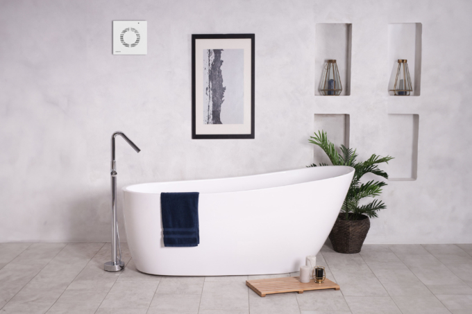 Bathroom Exhaust Fan Ardesto 15 W, 80 m3/h, 2400 rpm, 33 dB, white