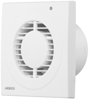 Витяжний вентилятор Ardesto 15 Вт, 80 м3/г, 2400 об./хв., 33 дБ, білий