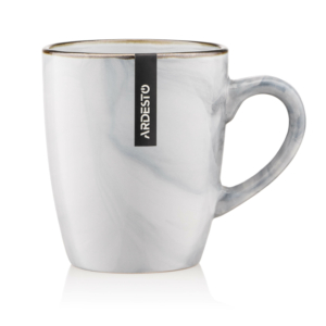 Ardesto Mug Marmo, 390ml, ceramics, white