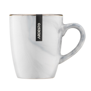 Ardesto Mug Marmo, 390ml, ceramics, white