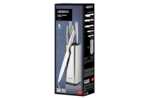 Ardesto Knives Set with block Gemini, 6pcs, stainless steel, plastic