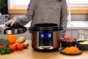 Ardesto pressure cooker, 900W, bowl-5l, electronic control, recipes book, iron/plastic, silver