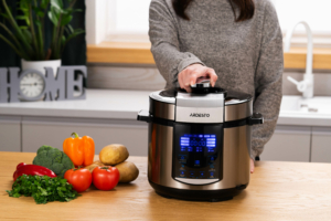 Ardesto pressure cooker, 900W, bowl-5l, electronic control, recipes book, iron/plastic, silver
