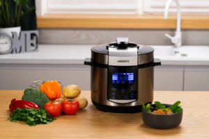 Ardesto pressure cooker, 900W, bowl-5l, electronic control, recipes book, iron/plastic, silver