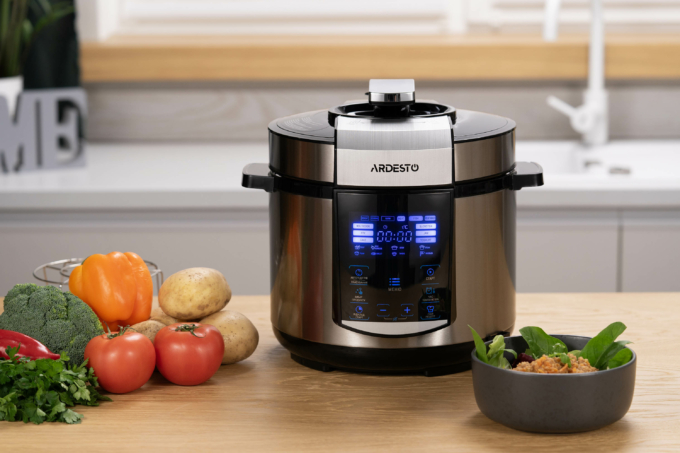 Ardesto pressure cooker, 900W, bowl-5l, electronic control, recipes book, iron/plastic, silver