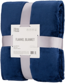 Ardesto Flannel blanket, 160x200cm, 100% polyester, dark blue