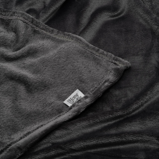 Ardesto Flannel blanket, 200x220cm, 100% polyester, dark gray