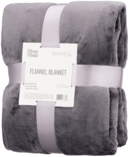 Ardesto Flannel blanket, 200x220cm, 100% polyester, dark gray