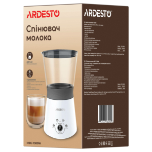 Milk frother&heater Ardesto 300W, tank capacity-330ml, white