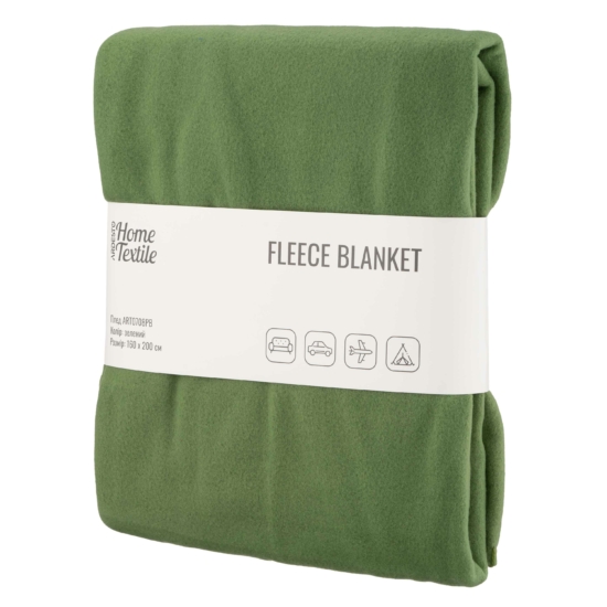 Ardesto Fleece blanket, 160x200cm, 100% polyester, green