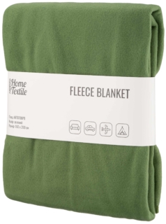 Ardesto Fleece blanket, 160x200cm, 100% polyester, green