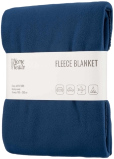 Ardesto Fleece blanket, 160x200cm, 100% polyester, dark blue