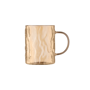Ardesto Set of cups Shine, 260ml, 2pcs, borosilicate glass, golden