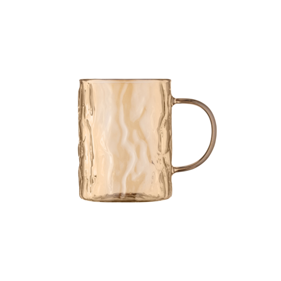 Ardesto Set of cups Shine, 260ml, 2pcs, borosilicate glass, golden