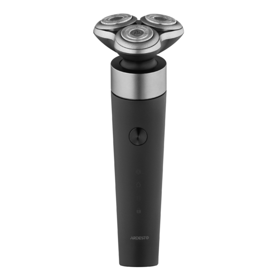 Ardesto electric shaver rotary, 5V,  razor head-3, Li-Ion, dry+wet, black