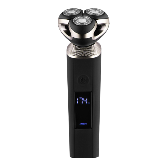 Ardesto electric shaver rotary, 8V,  razor head-3, Li-Ion, dry+wet, black