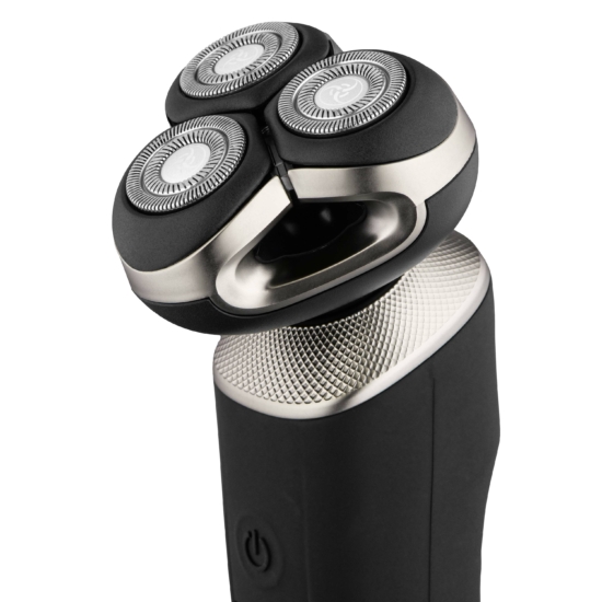 Ardesto electric shaver rotary, 8V,  razor head-3, Li-Ion, dry+wet, black