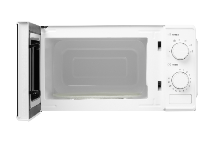 ARDESTO Мікрохвильова піч, 20л, мех.управл., 700Вт, відкр.кнопкою, білий