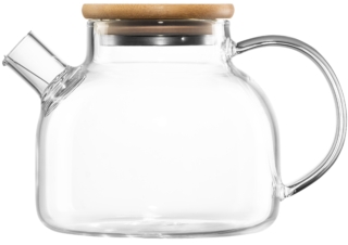 ARDESTO Заварник Midori, 600мл, боросилікатне скло, бамбук, прозорий