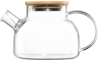 ARDESTO Заварник Midori, 800мл, боросилікатне скло, бамбук, прозорий
